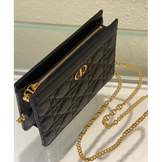 Replica Astuccio Christian Dior Caro con cerniera nero Replica Astuccio Christian Dior Caro con cerniera nero