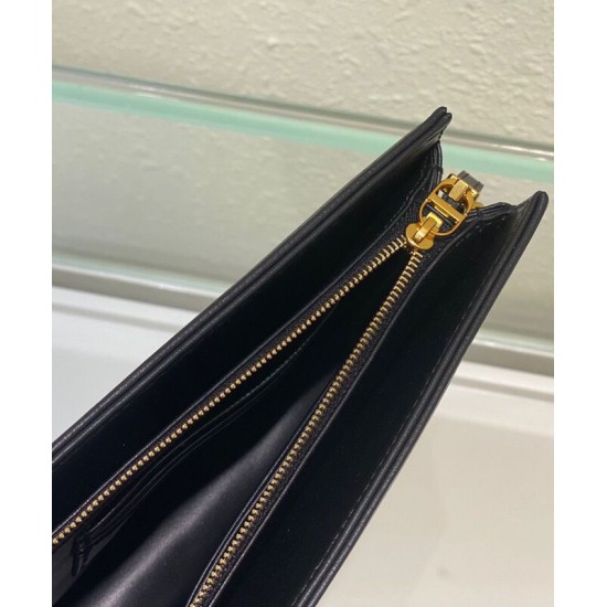Replica Astuccio Christian Dior Caro con cerniera nero Replica Astuccio Christian Dior Caro con cerniera nero