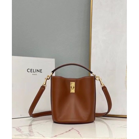 Replica Celine Teen Bucket 16 197573 Caffè