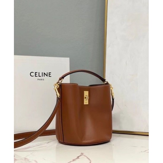 Replica Celine Teen Bucket 16 197573 Caffè