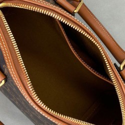 Replica Celine Small Boston In Tela Triomphe Caffè