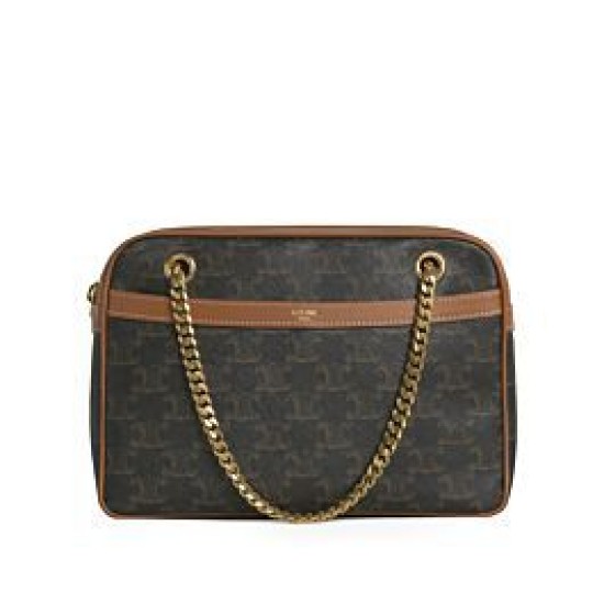 Replica Celine Patapans Medio In Tela Triomphe Marrone