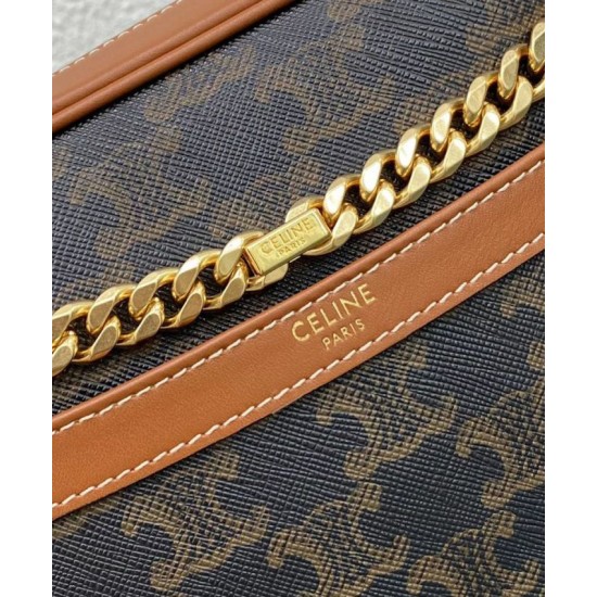 Replica Celine Patapans Medio In Tela Triomphe Marrone