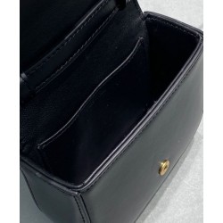 Replica Celine Mini Triomphe In Vitello Lucido Nero