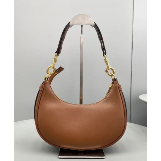 Replica Borsa Celine Ava Con Tracolla Media In Pelle Di Vitello Liscia Caffè