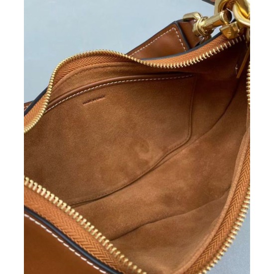 Replica Borsa Celine Ava Con Tracolla Media In Pelle Di Vitello Liscia Caffè