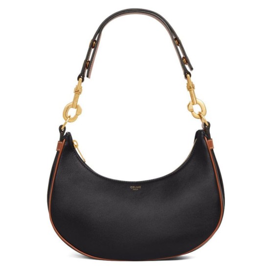 Replica Borsa Celine Ava Con Tracolla Media In Pelle Di Vitello Liscia Nera