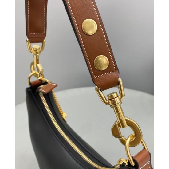 Replica Borsa Celine Ava Con Tracolla Media In Pelle Di Vitello Liscia Nera