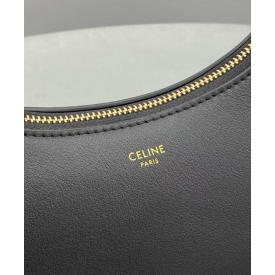 Replica Borsa Celine Ava Con Tracolla Media In Pelle Di Vitello Liscia Nera