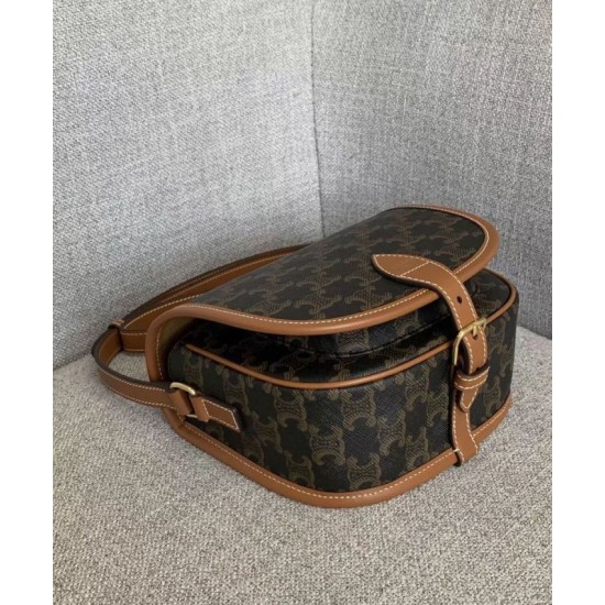 Replica Borsa Celine Folco Media Marrone