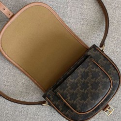Replica Borsa Celine Folco Media Marrone