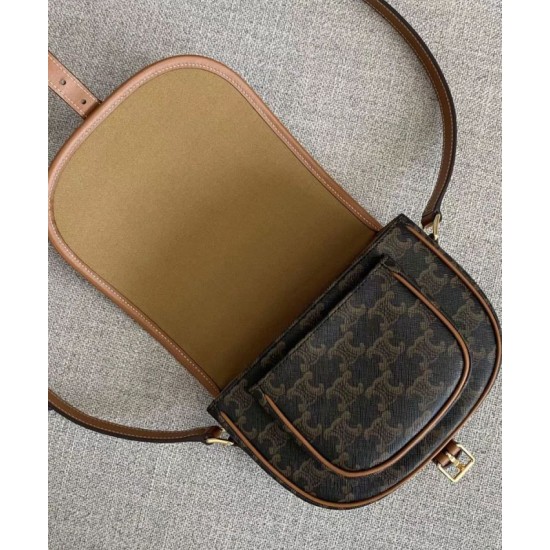 Replica Borsa Celine Folco Media Marrone