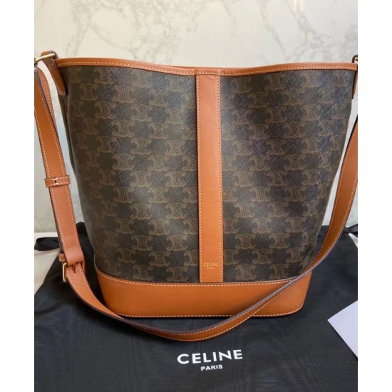 Replica Celine Secchio Medio Marrone