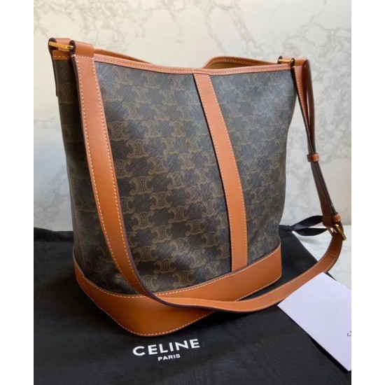 Replica Celine Secchio Medio Marrone