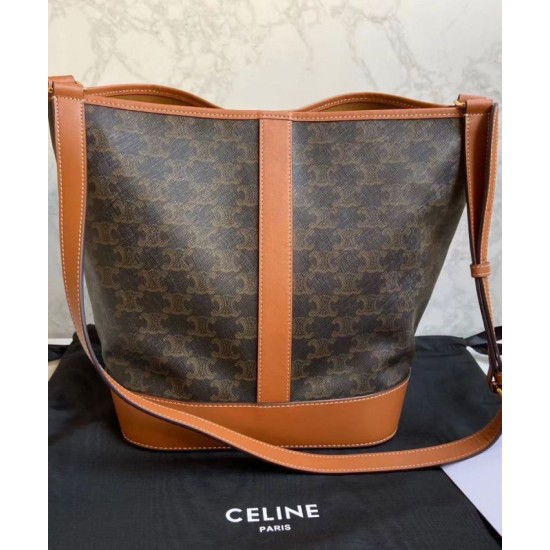 Replica Celine Secchio Medio Marrone