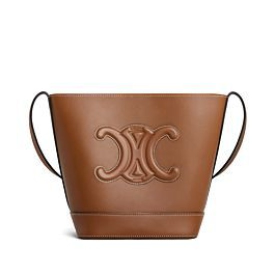 Replica Celine Secchiello Piccolo Cuir Triomphe Coffee