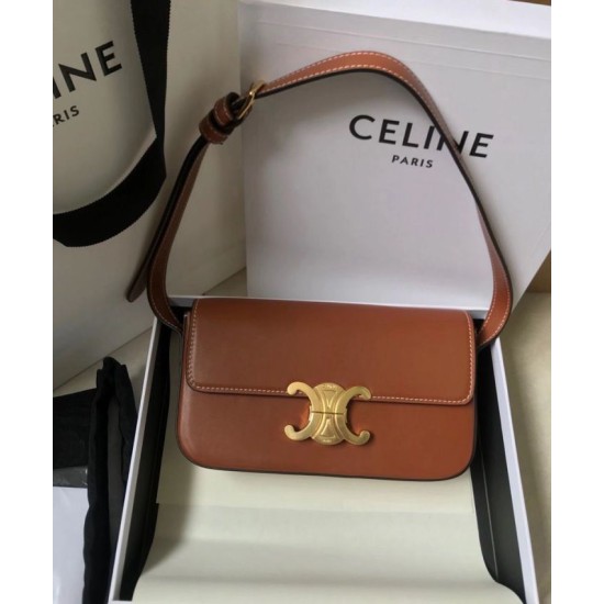 Replica Borsa a spalla Celine Triomphe 194143 Caffè