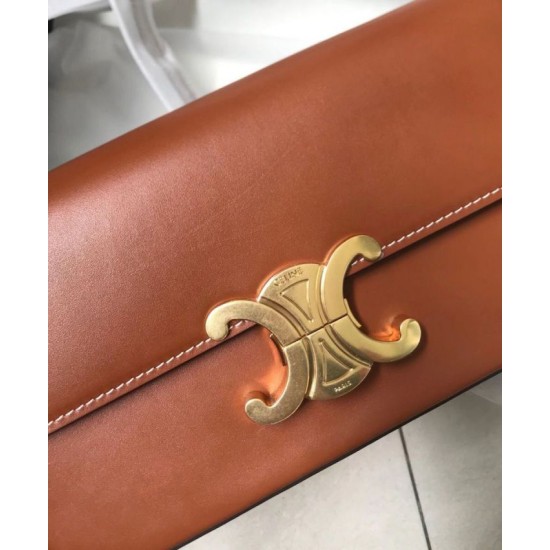 Replica Borsa a spalla Celine Triomphe 194143 Caffè