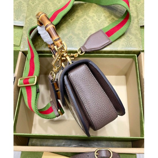 Replica Borsa Small Jumbo GG Con Bamboo 675797 Caffè Scuro