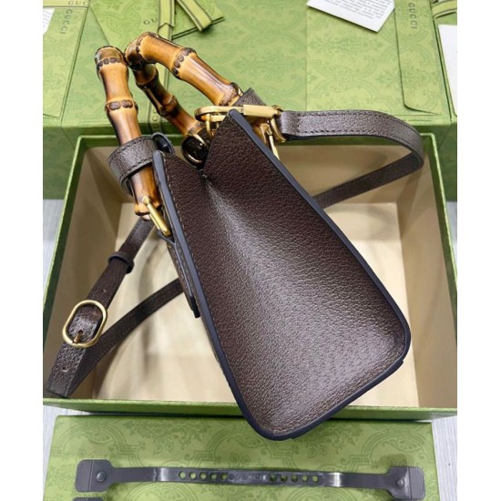 Replica Diana Jumbo GG Mini Tote Bag 655661 Caffè scuro