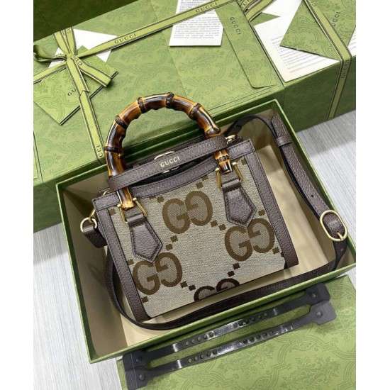 Replica Diana Jumbo GG Mini Tote Bag 655661 Caffè scuro
