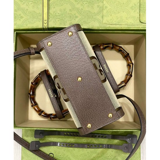 Replica Diana Jumbo GG Mini Tote Bag 655661 Caffè scuro