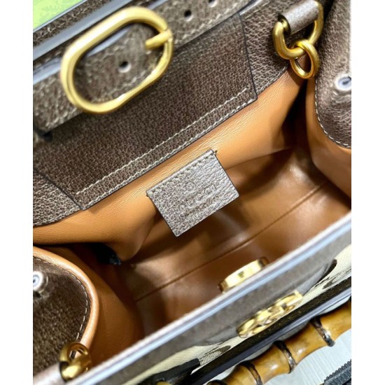 Replica Diana Jumbo GG Mini Tote Bag 655661 Caffè scuro