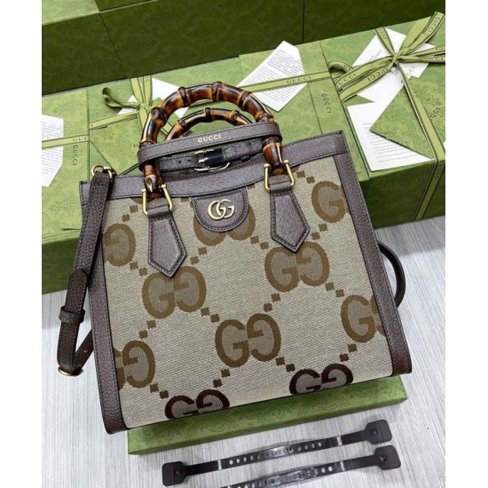 Replica Borsa tote piccola Diana Jumbo GG 660195 Caffè scuro