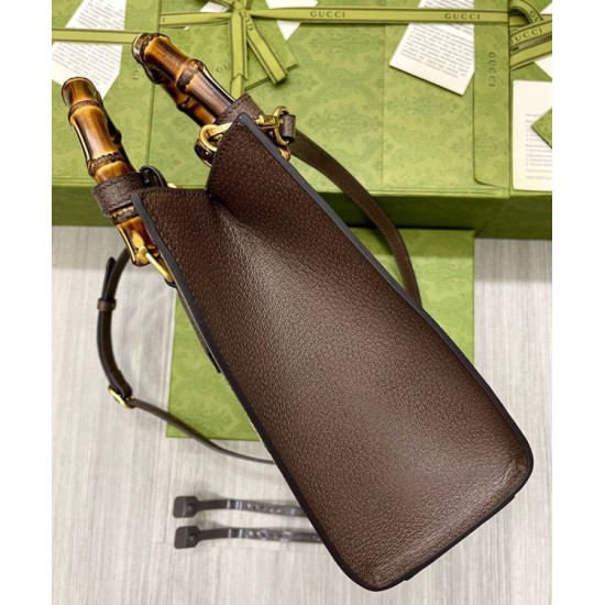 Replica Borsa tote piccola Diana Jumbo GG 660195 Caffè scuro