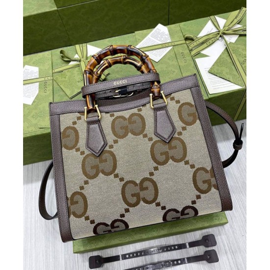 Replica Borsa tote piccola Diana Jumbo GG 660195 Caffè scuro