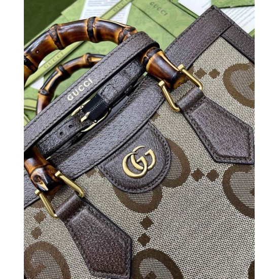 Replica Borsa tote piccola Diana Jumbo GG 660195 Caffè scuro
