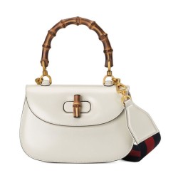 Replica Borsa Small Top Handle Con Bamboo 675797 Cream