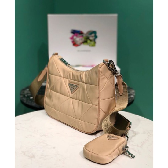Replica Prada Borsa a spalla imbottita in nylon 1BC151