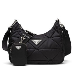 Replica Prada Borsa a spalla imbottita in nylon 1BC151