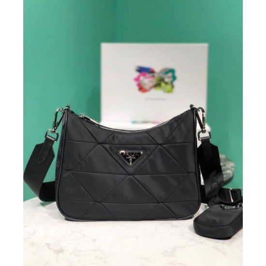 Replica Prada Borsa a spalla imbottita in nylon 1BC151