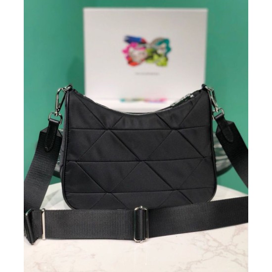 Replica Prada Borsa a spalla imbottita in nylon 1BC151