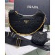 Replica Prada Re-Edition 2005 Borsa in rafia 1BH204 nera
