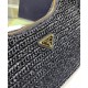Replica Prada Re-Edition 2005 Borsa in rafia 1BH204 nera