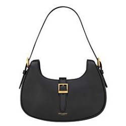 Replica YSL Saint Laurent Borsa Hobo Le Fermoir In Pelle Lucida Nera
