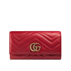 Replica Portafoglio GG Marmont continental 443436 Rosso