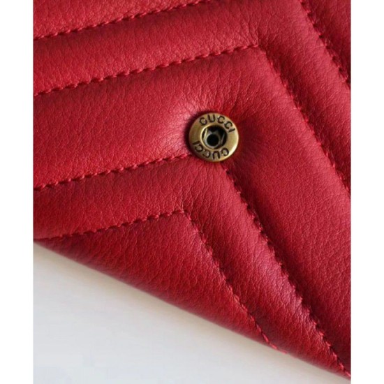 Replica Portafoglio GG Marmont continental 443436 Rosso