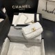 Replica Marsupio in tweed di lana 19 AS1163 Bianco