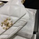 Replica Marsupio in tweed di lana 19 AS1163 Bianco