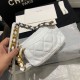 Replica Marsupio in tweed di lana 19 AS1163 Bianco