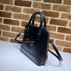 Replica 1955 Horsebit Borsa piccola con manico superiore 621220 Nero
