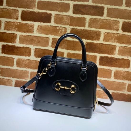 Replica 1955 Horsebit Borsa piccola con manico superiore 621220 Nero
