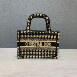 Replica Borsa tote Christian Dior Mini Book nera / gialla