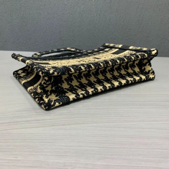 Replica Borsa tote Christian Dior Mini Book nera / gialla
