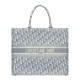 Replica Tote libro Christian Dior con ricamo obliquo Dior grigio