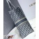 Replica Tote libro Christian Dior con ricamo obliquo Dior grigio